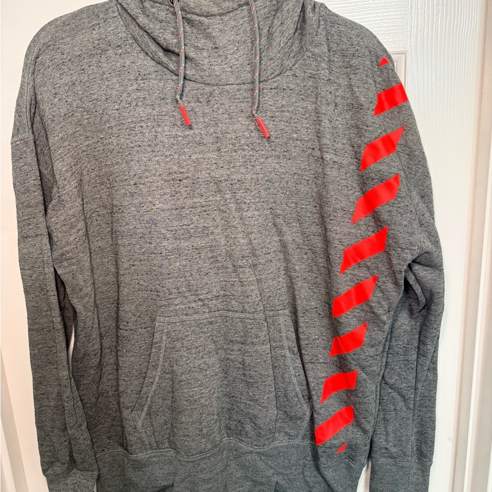 Gray and Red Men's Hoodie